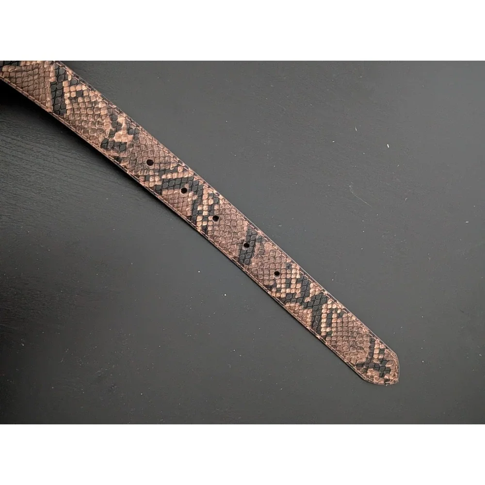 A New Day AND Faux Snake Leather Croc Leather Belt Womens Medium Brown Multi NWT